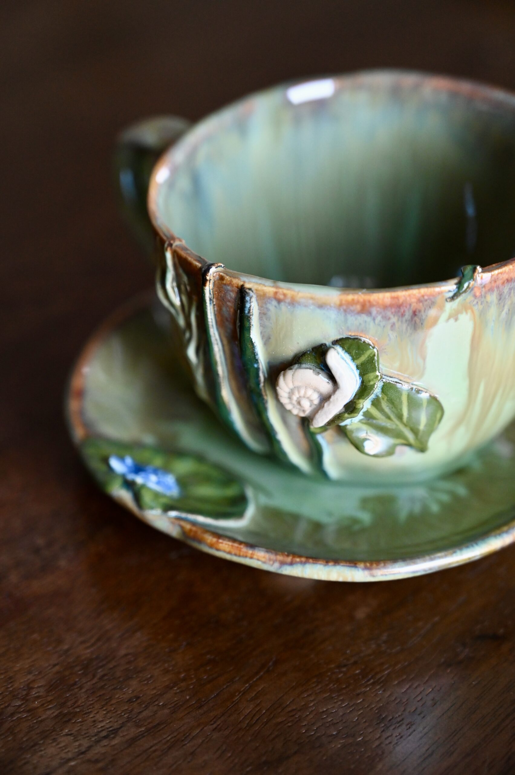 Filiżanka „Żabka, ślimak i lilia”