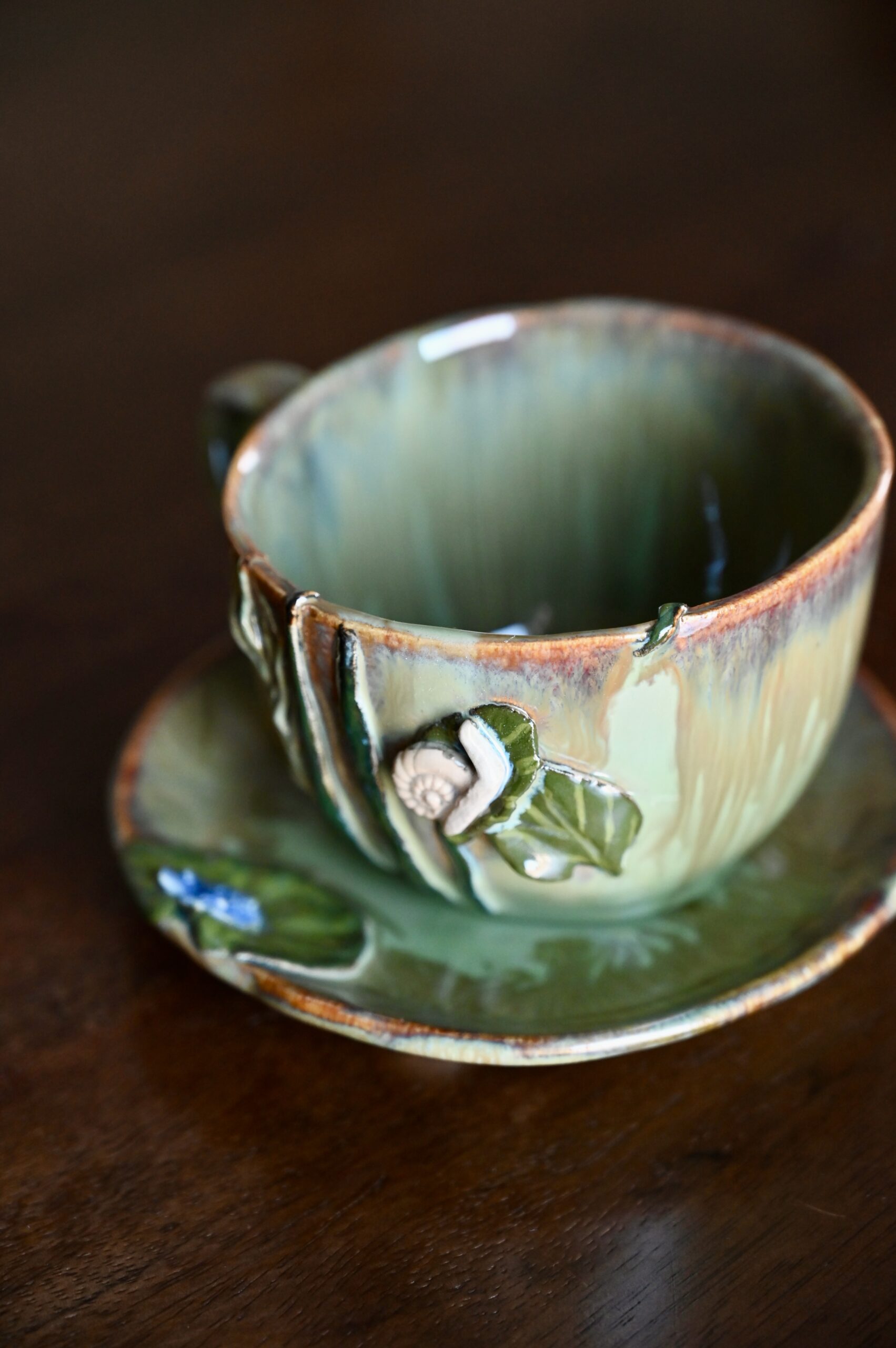 Filiżanka „Żabka, ślimak i lilia” - obrazek 2